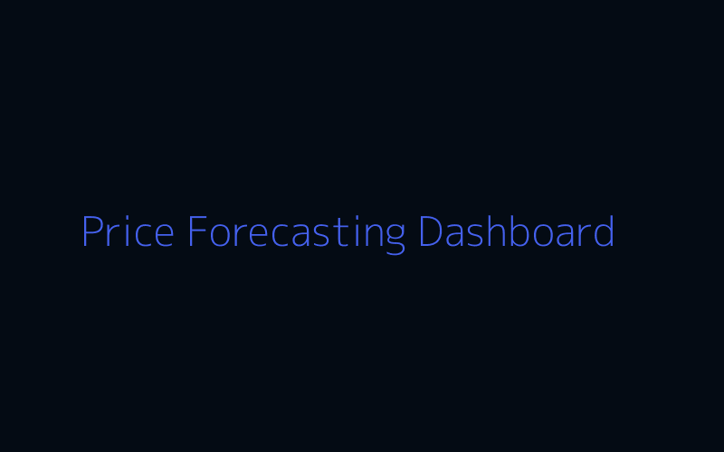 Price Forecasting Dashboard